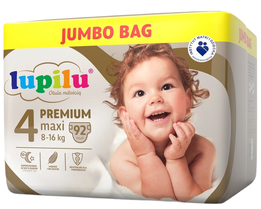 Lupilu Premium Jumbo Bag 4 Baby Diapers, 92 pcs, 8-16 kg - Image 3
