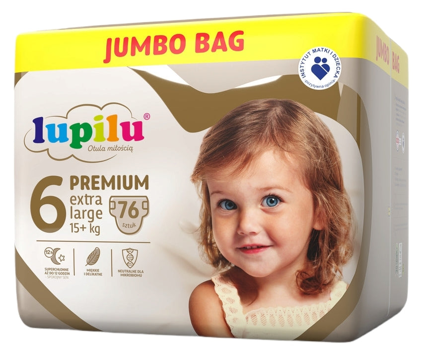 Lupilu Premium Jumbo Bag 6 Baby Diapers, 76 pcs, 15+ kg - Image 3