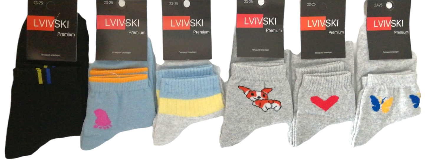Lvivski Premium Women's Mid-Length Socks, Size 23-25