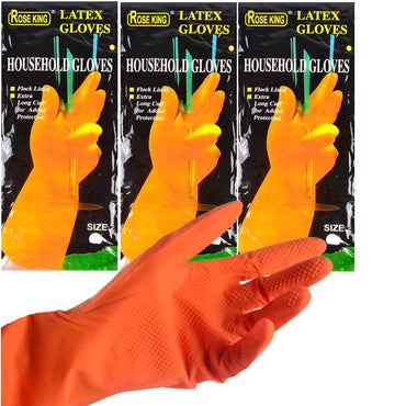 Rose King Household Latex Gloves, Size XL, 1 pair - Image 2