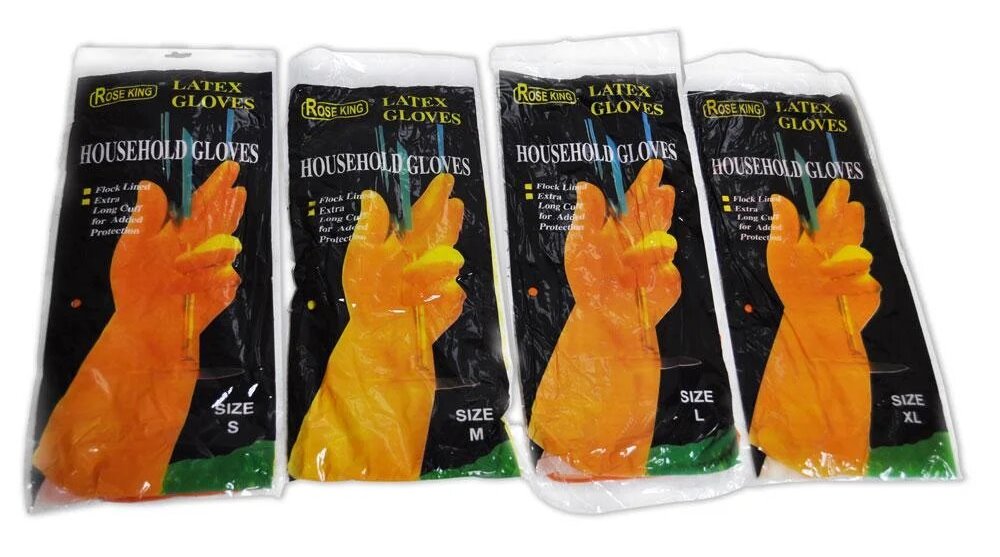 Rose King Household Latex Gloves, Size XL, 1 pair - Image 3