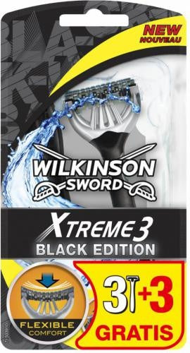 Wilkinson Sword Xtreme 3 Black Edition Razors, 6 pcs