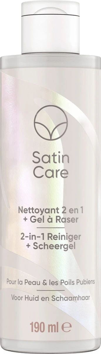 Gillette Satin Care 2-in-1 Women's Shaving & Cleansing Gel, 190 mL