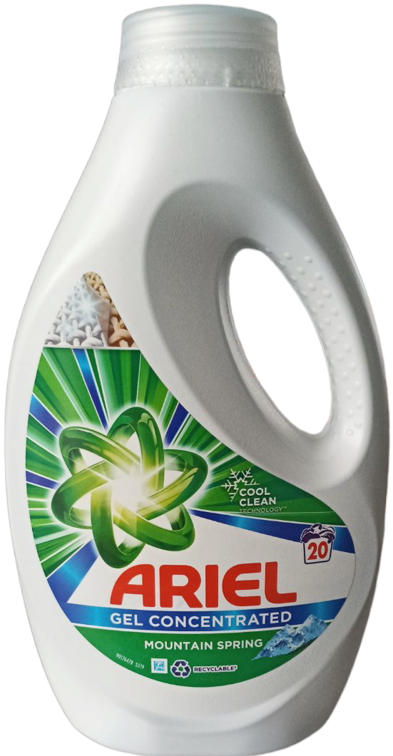 Ariel Mountain Spring Laundry Detergent Gel, 20 Loads, 1.1 L
