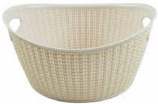 Ucsan Plastik M-069 Oval Knit-Style Basket, 35 x 29 x 18.5 cm, 9 L - Image 3