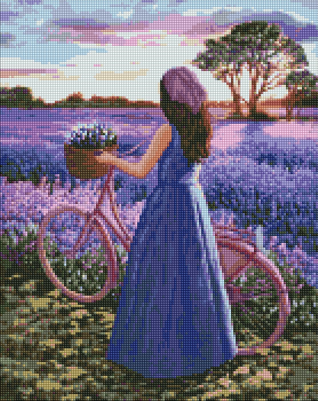 Ideyka AMO7438 Lavender Inspiration Diamond Mosaic Craft Set, 40 x 50 cm