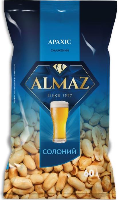 Almaz Roasted Salted Peanuts, 60 g