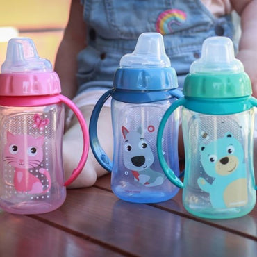 Canpol Babies 56/512 Blue Puppy Baby Training Cup with Silicone Spout, 6+ Months, 320 mL - Image 2