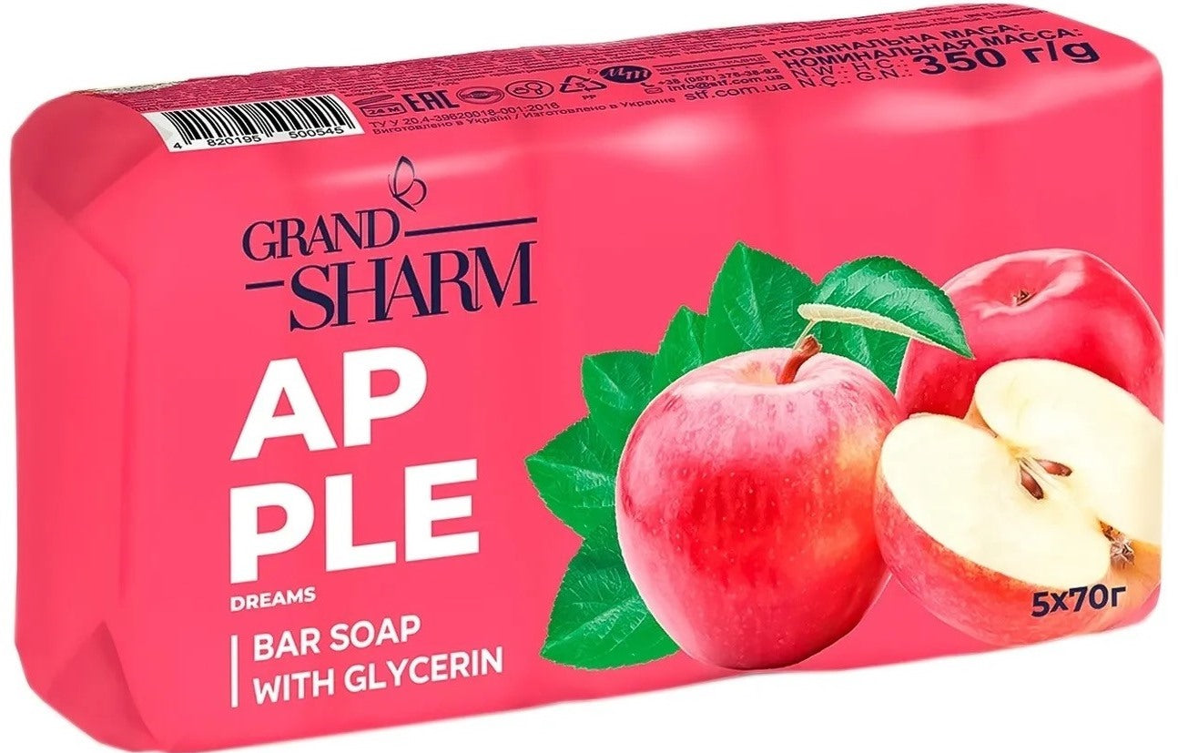 Grand Sharm Apple Dreams Bar Soap, 5 x 70 g