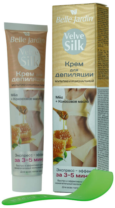 Belle Jardin Multifunctional Honey Extract & Coconut Oil Depilatory Cream, 75 mL