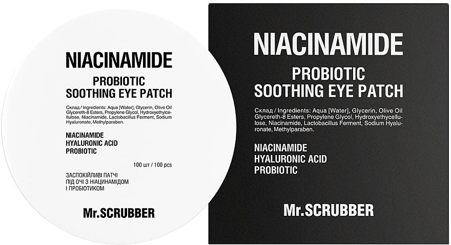 Mr. Scrubber Under-Eye Patches with Niacinamide & Probiotic, 100 pcs