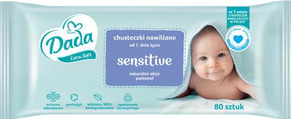 Dada Extra Soft Sensitive Baby Wet Wipes, 80 pcs