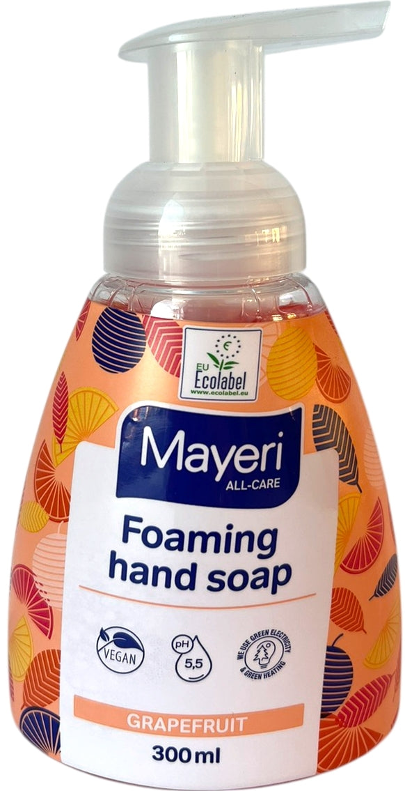 Mayeri Grapefruit Foaming Liquid Hand Soap with Dispenser, 300 mL
