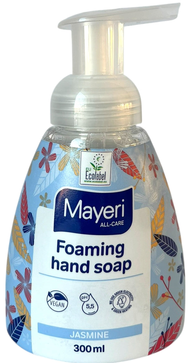 Mayeri Jasmine Foaming Liquid Hand Soap with Dispenser, 300 mL