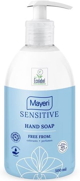 Mayeri Sensitive Liquid Hand Soap with Dispenser, 500 mL