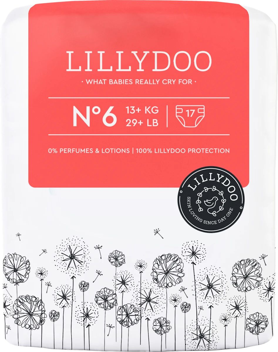 Lillydoo Size 6 Baby Diapers, 13+ kg, 17 pcs