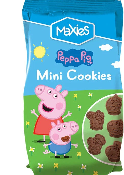 Maxies Peppa Pig Mini Chocolate Cookies, 100 g