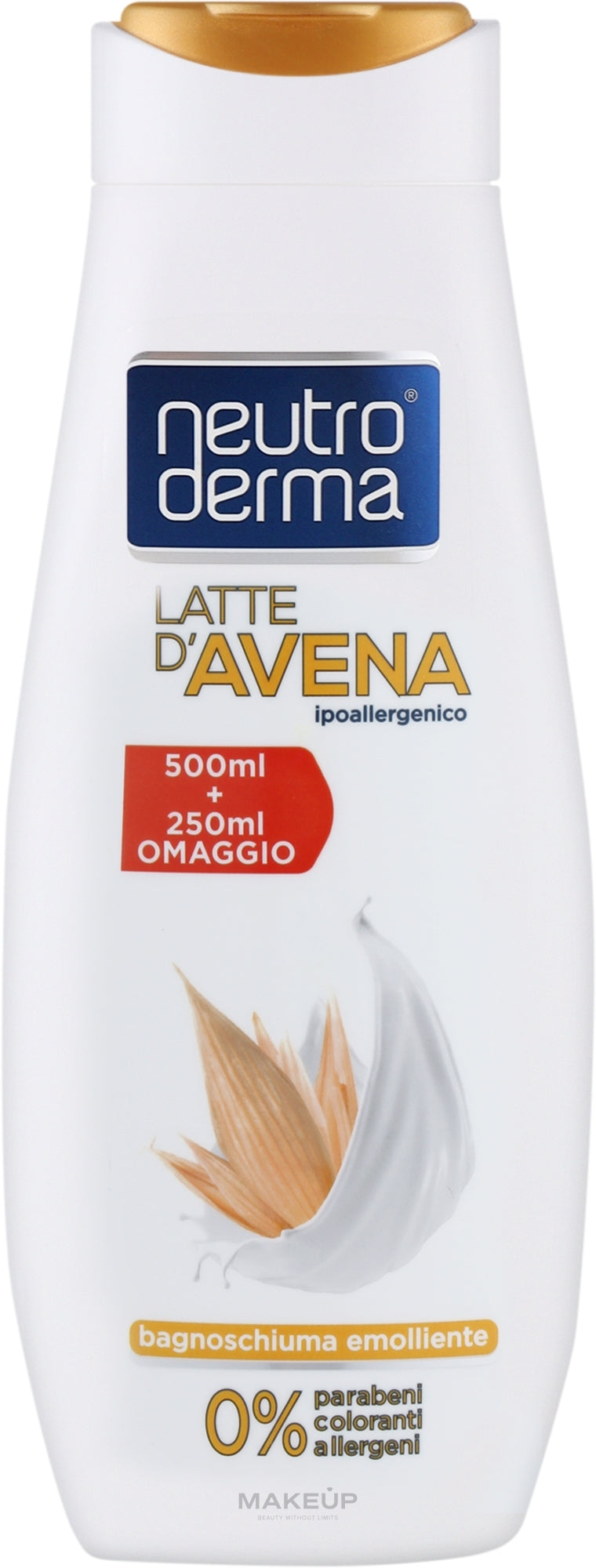 Neutro Derma Oat Milk Softening Shower Gel Foam, 750 mL