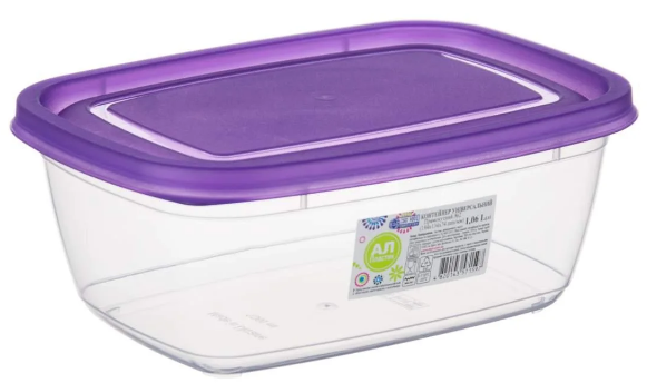 Al-Plastik Econom No. 3 Rectangular Food Storage Container, 1.86 L