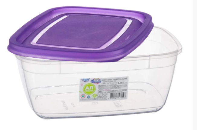 Al-Plastik Econom No. 3 Rectangular Food Storage Container, 1.86 L - Image 2