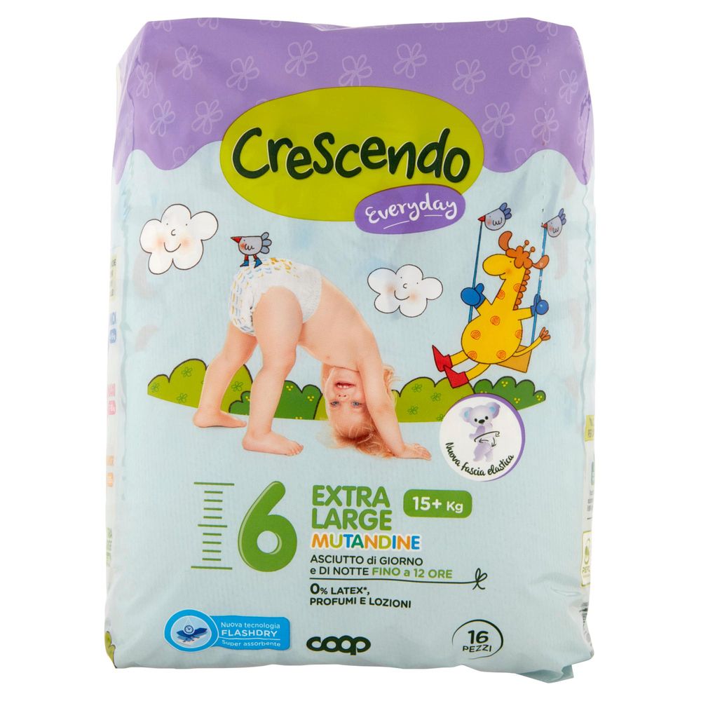 Crescendo Size 6 Baby Pull-Up Diaper Pants, 15+ kg, 16 pcs