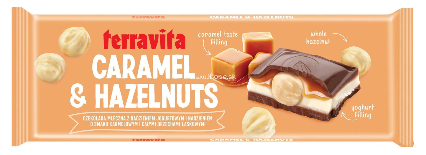 Terravita Caramel & Hazelnuts Chocolate, 265 g