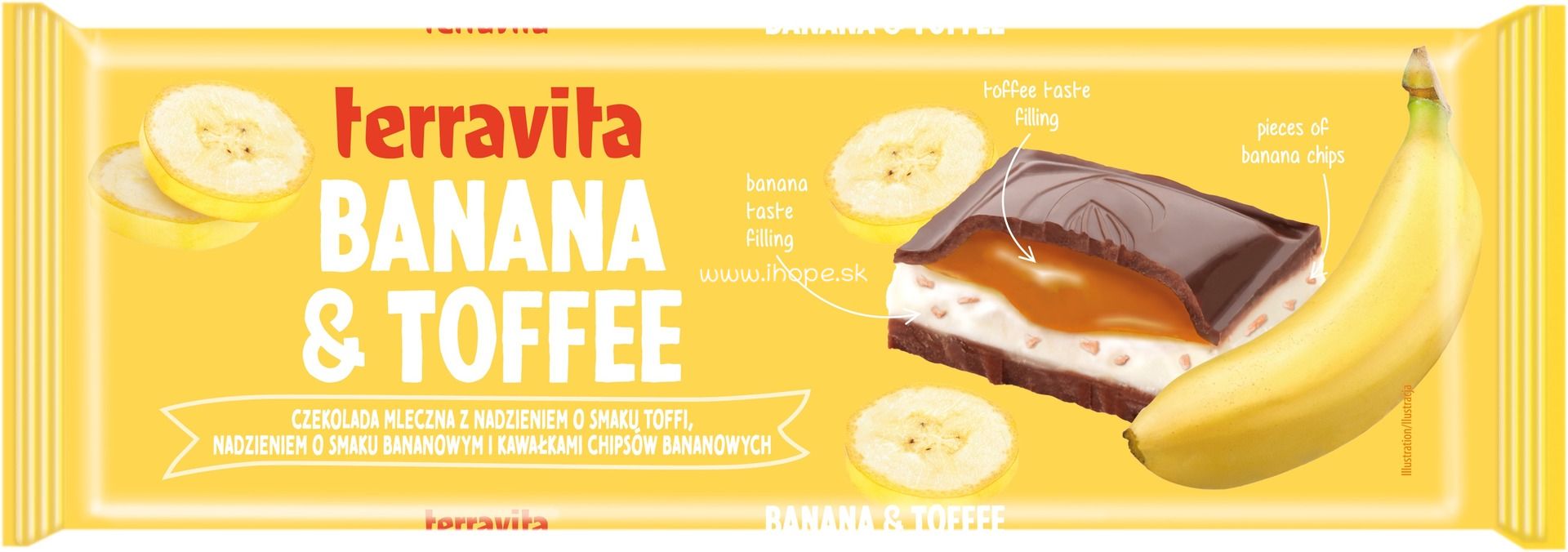 Terravita Banana & Toffee Chocolate, 235 g