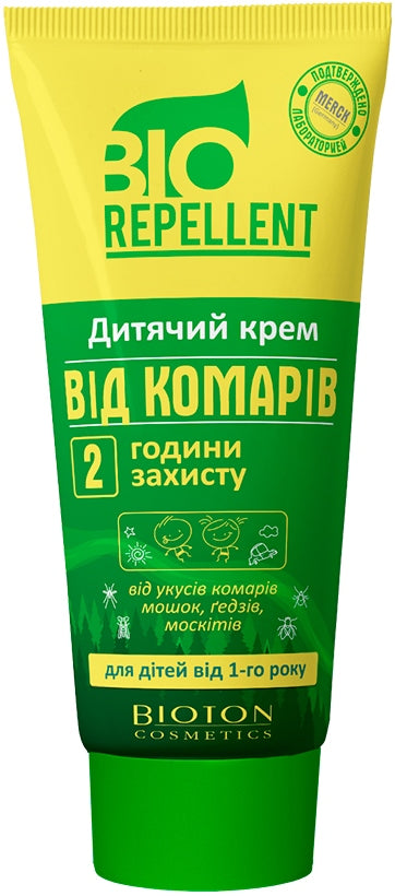 Bioton Cosmetics Bio Repellent Kids Mosquito Cream, 2-Hour Protection, 75 mL