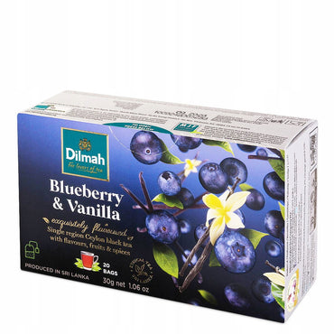 Dilmah Blueberry & Vanilla Black Tea, 20 Bags, 30 g - Image 2