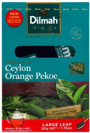 Dilmah Ceylon Orange Pekoe Large-Leaf Black Tea, 50 g