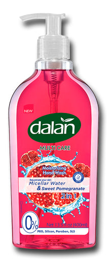 Dalan Multi Care Micellar Water Sweet Pomegranate with Pump Liquid Hand Soap, 400 mL