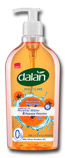 Dalan Multi Care Micellar Water Papaya with Pump Liquid Hand Soap, 400 mL