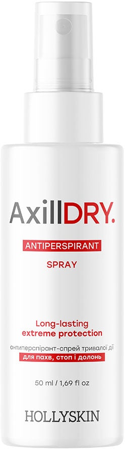 Hollyskin Axilldry Long-Lasting Antiperspirant Spray, 50 mL