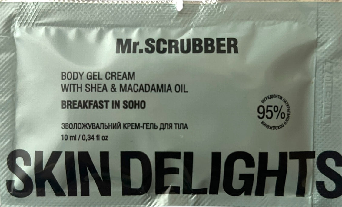 Mr.Scrubber Breakfast in Soho Moisturizing Body Cream-Gel, 10 mL