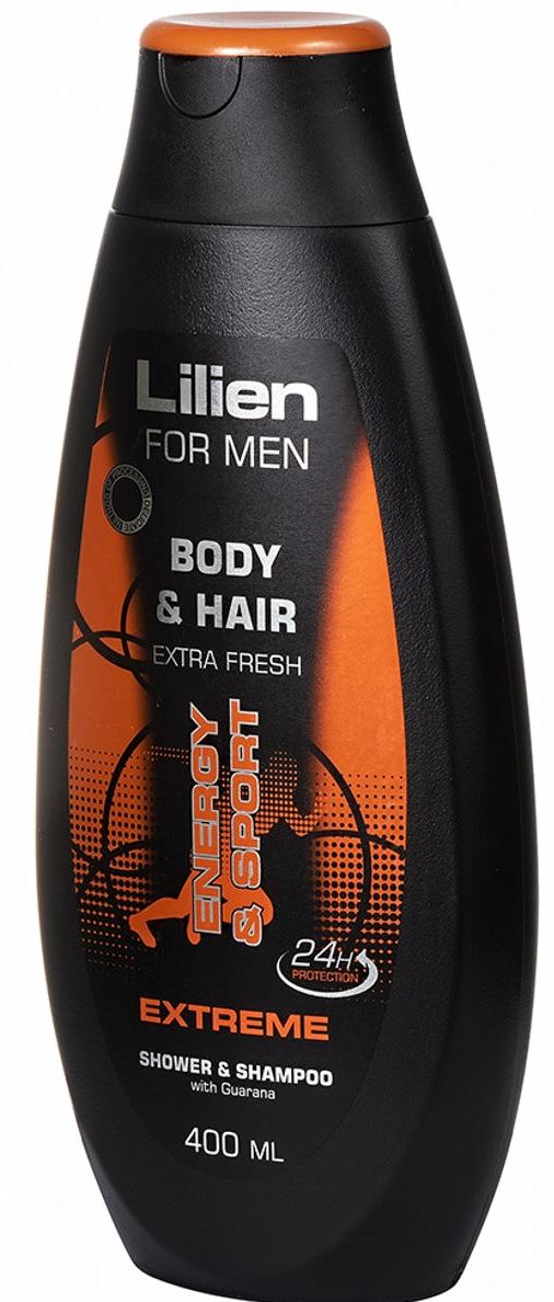Lilien Men Extreme Men's Shampoo & Shower Gel, 400 mL - Image 2