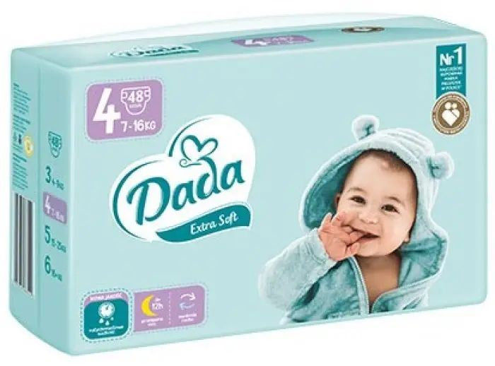 Dada Extra Soft Size 4 Baby Diapers, 7-16 kg, 48 pcs