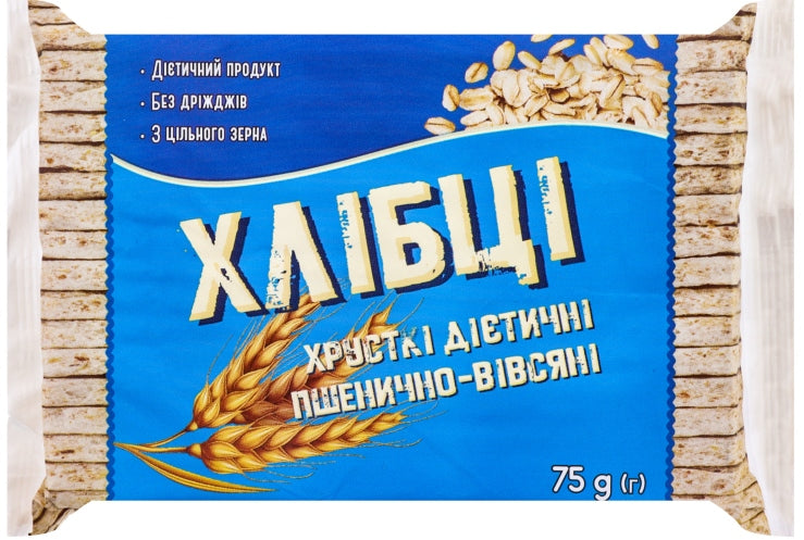 Dietary Crispy Wheat & Oat Bread, 75 g