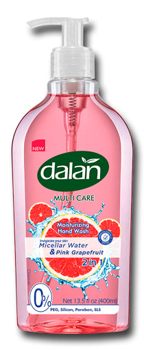 Dalan Multi Care Micellar Water Pink Grapefruit with Pump Liquid Hand Soap, 400 mL