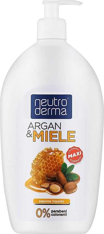 Neutro Derma Argan Oil & Honey Liquid Hand Soap with Pump, 1 L