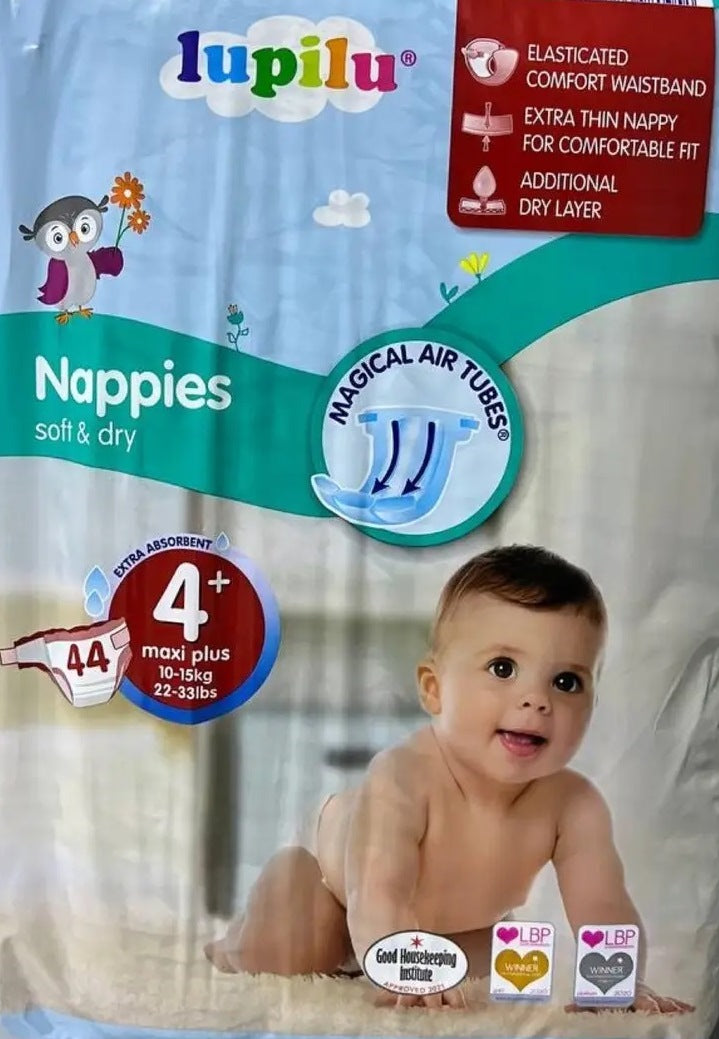 Lupilu Soft & Dry Size 4+ Baby Diapers, 10-15 kg, 44 pcs