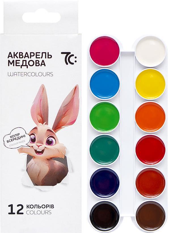 7C 11202 Honey Watercolor Paint Set, 12 Colors