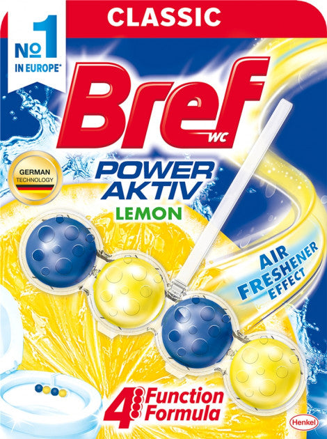 Toilet rim block Bref Active 4-in-1 lemon
