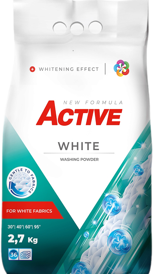 Active White Laundry Detergent Powder, 36 Loads, 2.7 kg