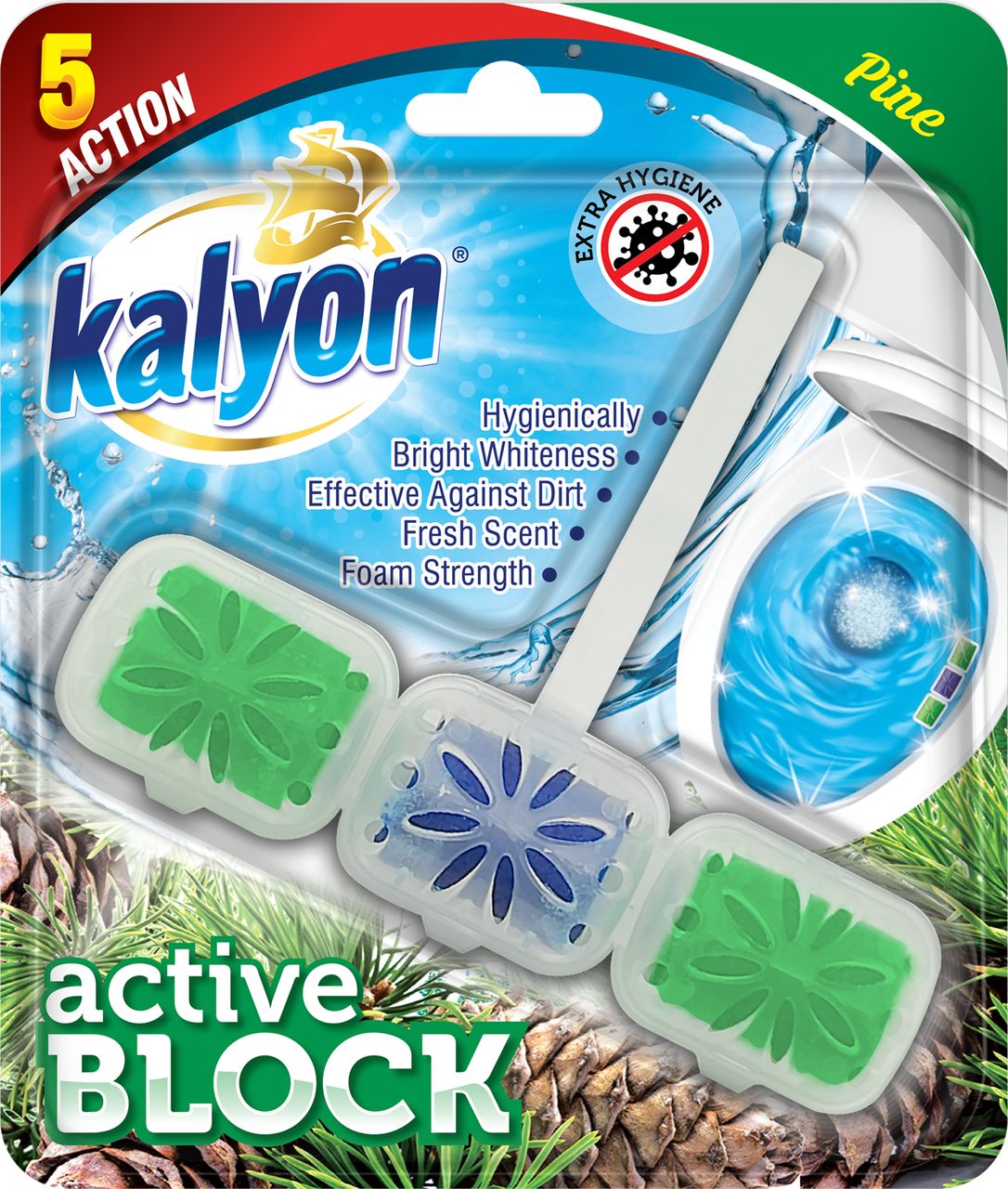 Kalyon Pine Toilet Bowl Freshener, 57 g