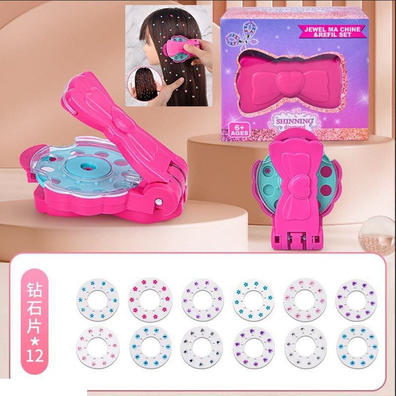 811-42 B Hair Gem Set: 12 Sheets & Device for Secure Hold