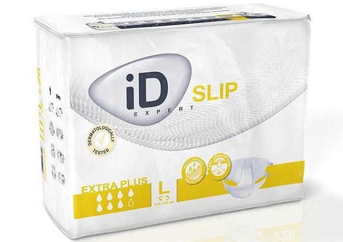 iD Expert Slip Extra Plus Large Size 3 Adult Incontinence Briefs, 115-155 cm, 30 pcs