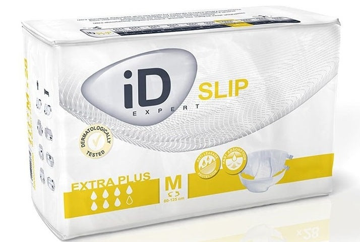 iD Expert Slip Extra Plus Medium Size 2 Adult Incontinence Briefs, 80-125 cm, 30 pcs