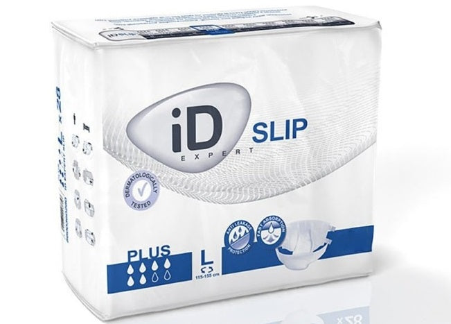 iD Expert Slip Plus Large Size 3 Adult Incontinence Briefs, 115-155 cm, 30 pcs