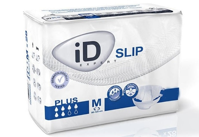 iD Expert Slip Plus Medium Size 2 Adult Incontinence Briefs, 80-125 cm, 30 pcs