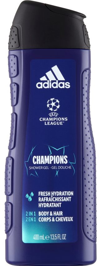 Adidas UEFA Champions League Men's 2-in-1 Shower Gel, 400 mL